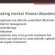 Mental illness disorders symptoms