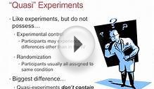 Alternative methods: 1 - What are quasi-experiments?