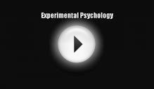 PDF Download Experimental Psychology PDF Online